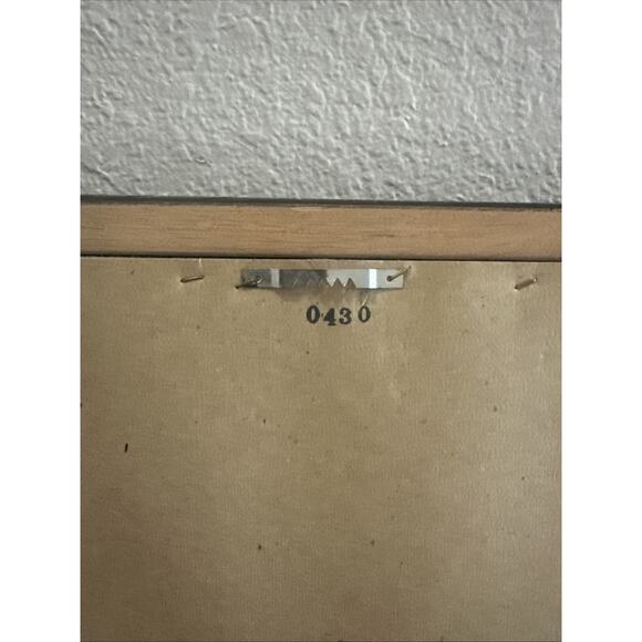 Vintage Needle Point Ocean Sunset Fisherman Scene Framed Wall Decor - Picture 6 of 10